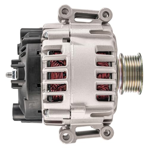 KAC Alternator Compatible With Audi for 2009-2017 Tiguan, CC 2008-2014 GTI 2012-2013 Jetta 2009-2016 Eos 2002-2009 A4 2008-2010 Jetta (Bosch Unit; 140 Amp) 11070N 12V CW 6-Groove Pulley - size: 11070N
