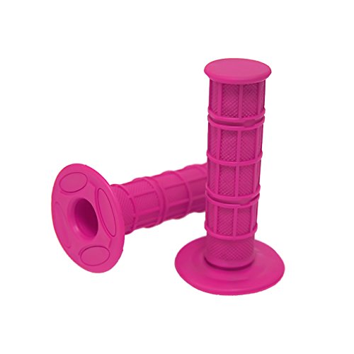 7/8" Motorcycle Hand Grips Dirt Bike Motocross Gel Handlebar 2PC - color: Pink