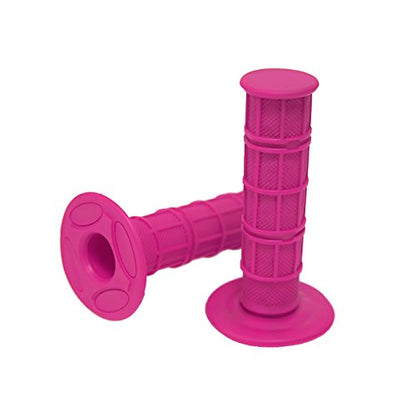 7/8" Motorcycle Hand Grips Dirt Bike Motocross Gel Handlebar 2PC - color: Pink