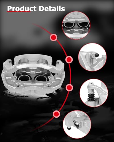 cciyu Front Left & Right Disc Brake Calipers With Bracket 19B2870 19B2871 - size: Front[19B2870+19B2871]