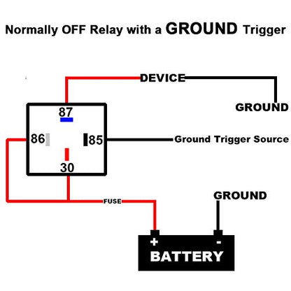 4-pin 12vdc Relay, 25pcs 40/30amp SPST Starter Relays - size: 4-pin: 25 relays