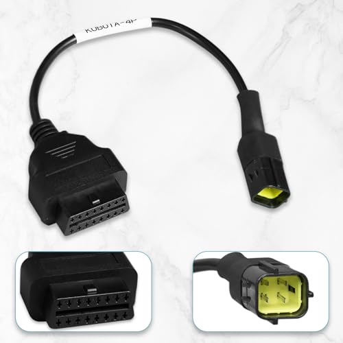 OBD2 Adapter 4 Pin Cable 3824-26 for KUBOTA Diesel Vehicles Engine