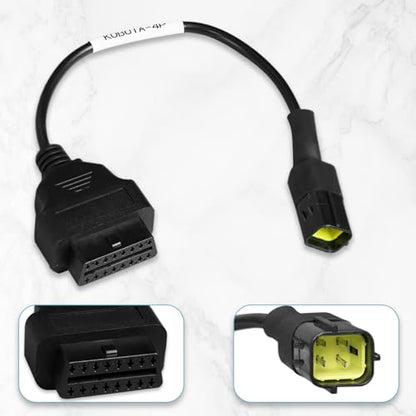 OBD2 Adapter 4 Pin Cable 3824-26 for KUBOTA Diesel Vehicles Engine