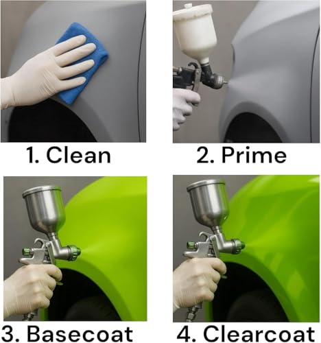 LiME LiNE Automotive Basecoat + Reducer Combo Kit - Mix 1:1 - Makes 1 Quart Sprayable - Clearcoat Required (Coarse Silver Basecoat + Reducer) - color: Coarse Silver