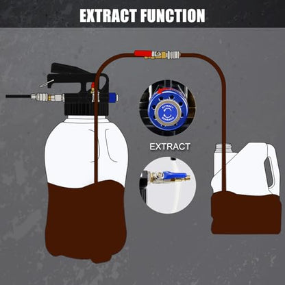 JIFETOR Transmission Fluid Pump Pneumatic Extractor and Dispenser Tool Kit - color: Blue