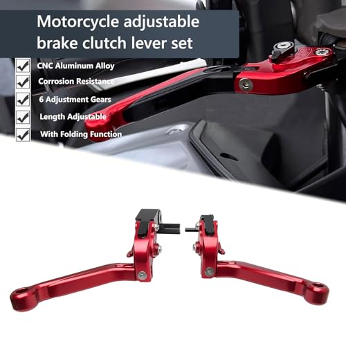 Brake Clutch Levers Replacement for BMW S1000RR S1000R 2015-2019 - color: Red