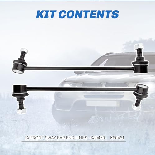 Stabilizer Sway Bar Link Front Compatible With Chevy Equinox, Pontiac Torrent, Saturn Vue Front Sway Bar End Links K80460, K80461 - size: K80460 & K80461