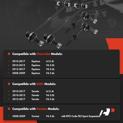 A-Premium Front & Rear Sway Bar Link Stabilizer Bar End Link Kit