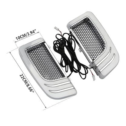Green-L Carbon Fiber Lower Vented Leg Fairing and LED Turn Signals Light Kit Fit for Harley Touring Road King Street Glide Electra Glide Ultra 2014-2024 Models - color: Matte Black #2-Glove Box