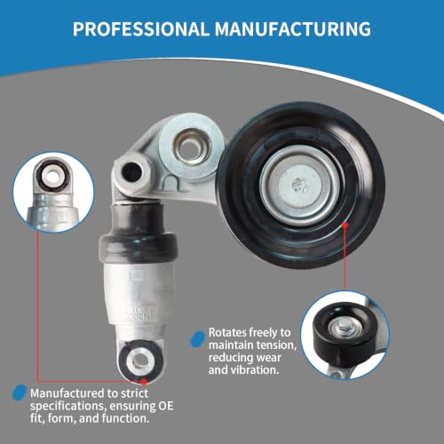 39339 Engine Belt Tensioner Serpentine Belt Drive Kit - size: 90K-39339