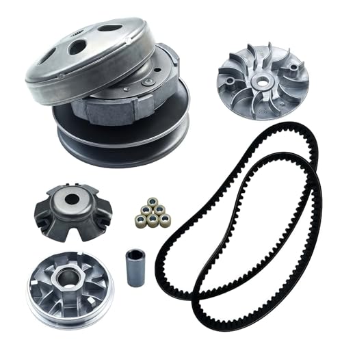 GY6 125cc/150cc Rear Clutch，Clutch Kits and Variator Assembly with 743+842 belt Compatible for 4-Stroke Engine Scooter ATV Taotao Roketa Sunl