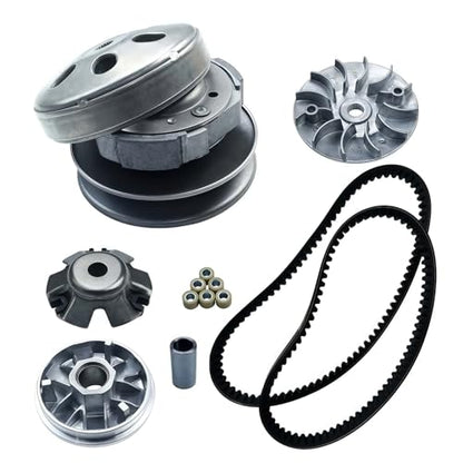 GY6 125cc/150cc Rear Clutch，Clutch Kits and Variator Assembly with 743+842 belt Compatible for 4-Stroke Engine Scooter ATV Taotao Roketa Sunl