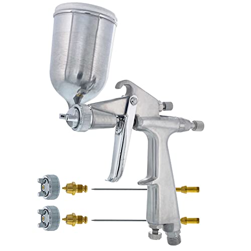 TCP Global Mini Gravity Feed Spray Gun with .8mm, .5mm & 1.0mm Needle