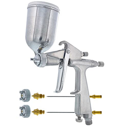 TCP Global Mini Gravity Feed Spray Gun with .8mm, .5mm & 1.0mm Needle