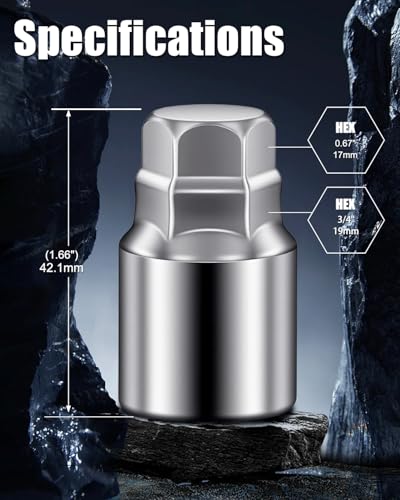 GAsupply 14x1.25 Lug Bolts 4 Locks +1 Key, 28mm Shank Length, Conical Seat - color: Black, size: 14x1.25-Cone Seat