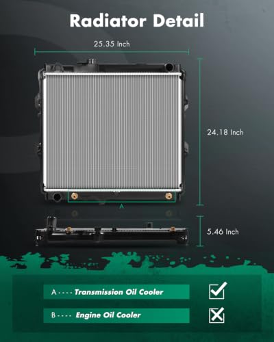SCITOO Engine Cooling Radiator compatible with Toyota - size: 50