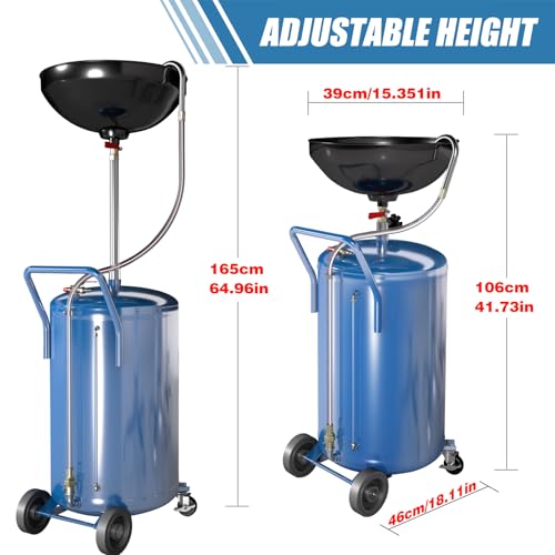 Larbanke 20-Gallon Waste Oil Drain Tank,Air Operated Drainer