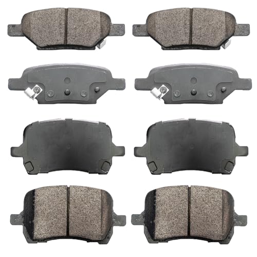 Front & Rear Ceramic Brake Pads set Replacement For Pontiac G5 07-09,For Pontiac G6 06-10,For Saturn Aura 07-09,For Chevrolet Cobalt 08,For Chevrolet For Malibu 04-12 - style: QPD1160+QPD1033