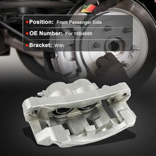 cciyu Front Right Disc Brake Caliper Assembly With Bracket 18B4688 - size: Front Right[18B4688]