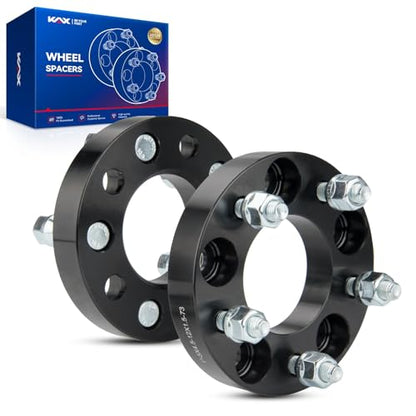 KAX 5x4.5 Lug-Centric Wheel Spacers 1 inch for Toyota Camry - color: Black, size: 5x4.5 -73mm -M12x1.5 -1" thick -2Pcs