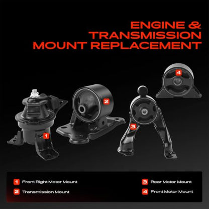 A-Premium Engine Motor Mount and Transmission Mount Kit, Set of 4