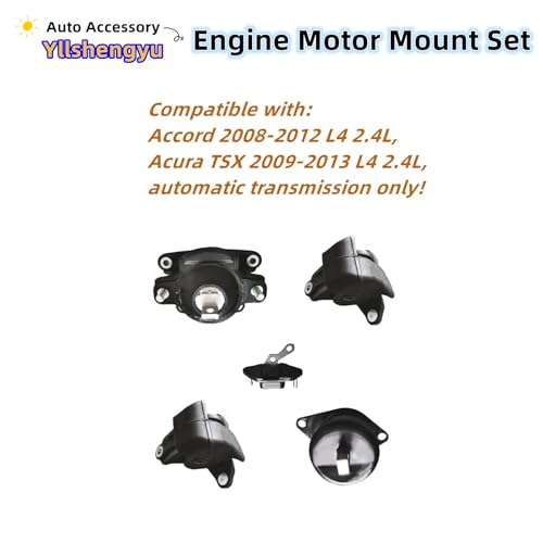 Engine Motor Mount Kit for 2008-2012 Accord 2.4L L4 - size: For Acura TSX 2009-2013 L4 2.4L