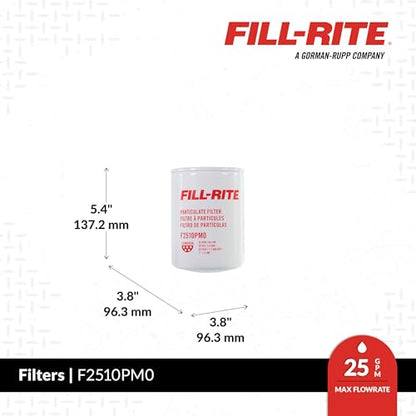 Fill-Rite F2510PM0 1" - 12 UNF 25 GPM (94 LPM) 10 Micron Particulate Spin-On Multi Fuel Filter - style: 25 GPM Particulate Pony
