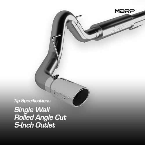 MBRP S5259AL 4" Cat Back, Single Exhaust System (Aluminized Steel) - color: Aluminized Steel
