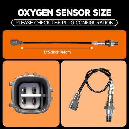 Upstream & Downstream O2 Sensor Set|Direct Replacement OE #234-4622|Oxygen Sensor Compatible with For Lexus,for Pontiac,for Toyota 1.5L/2.0L/2.4L/2.5L/3.0L 1994-2017 Models INCLUDES GLOVES - size: 234-4622