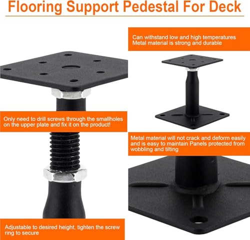 2 Pack Adjustable Support Jack for The Floor,Floor Beam Leveler,RV Step Stabilizer,Mini Screw Jack- Post 7" to 10" - size: 7"-10"