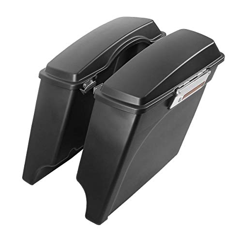 Green-L ABS 5" Stretched Saddlebag Fit for Harley Touring 1993-2013 - color: Matte black
