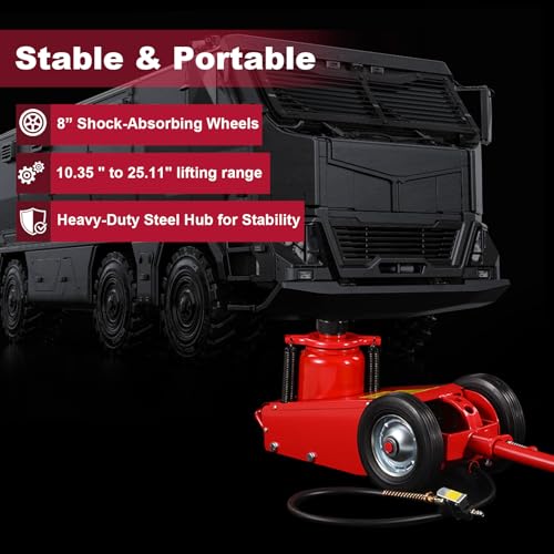 Stark USA Heavy Duty 35-Ton Air Hydraulic Floor Jack for Trucks (70,000lbs) Capacity Service Floor Jack Repair Lifting Tool Shop Air Lift Truck - size: 35 Tons