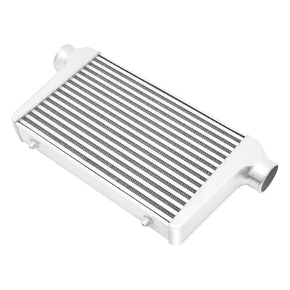 3 Inch Inlet/Outlet Diameter, Universal Aluminum Intercooler 25X12X3 inch, Turbo Front Mount Universal Aluminum Intercooler Cooling Kit - size: 25X12X3-3inch