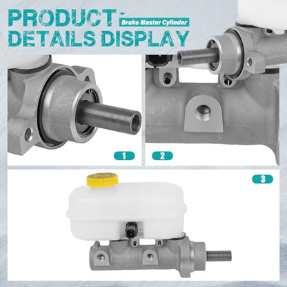 M134437 Brake Master Cylinder with Reservoir and Sensor Fit for Dodge Dakota 1999-2004, Durango 1999-2003, Viper 2003-2006 2008-2009 - size: M134437