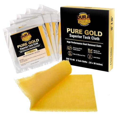 Dura-Gold - Pure Gold Superior Tack Cloth (Pack of 6), Woodworking, Auto - size: 6 Count