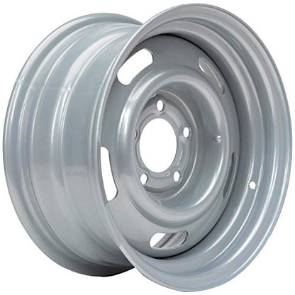 GM Rally Truck Wheel Set, 5 on 5 BP, 15x8, Silver, Sold as a Pair