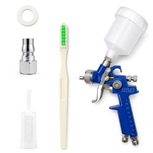 HVLP Touch Up Spray Gun with 0.8mm Nozzle, Mini Gravity Feed Car Detail Paint Gun Sprayer with 125cc Cup, Universal Detail Spot Repair Air Sprayer for Car Furniture Painting - color: 0.8 mm