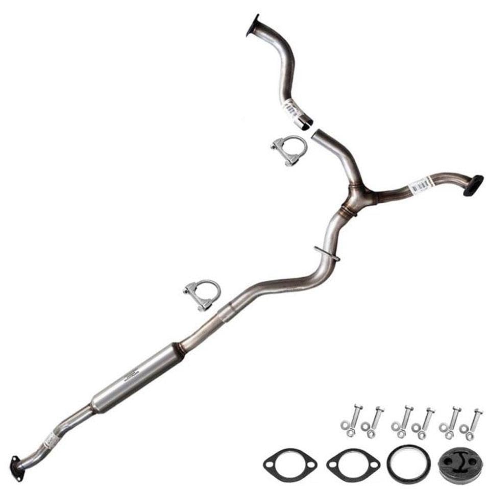 Northeastern Exhaust - Stainless Steel Resonator Pipe with Hanger + Bolts compatible 2005 Legacy Outback 2.5L