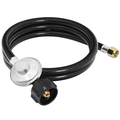 SHINESTAR 5 FT Gas Grill Regulator and Hose, 3/8" Female Flare - size: 5 Feet