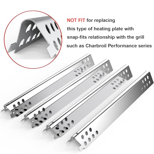 Universal Adjustable Grill Heat Plate Replacement for Gas Grill, Porcelain Steel Heat Plate Shield, Flavorizer Bar, Extends from 11.75" Up to 21" L (Pack of 3) - size: Pack of 3