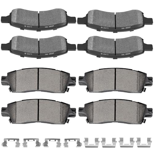 Ceramic Pads Kits,SCITOO 8pcs Brakes Pads Set For GMC For Acadia 2007-2016 - size: Front-D1169 & Rear-D883