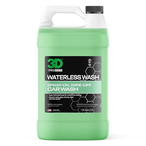 3D Waterless Car Wash - Easy Spray Waterless Detailing Spray - No Soap or Water Needed - Great on Cars, RVs, Motorcycles & Boats 1 Gallon - size: 128 Ounce (Pack of 1)