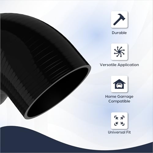 Endure 90 Degree Silicone Elbow Intake Hose 4-Ply, 4"(102mm) - Black - color: Black, size: ID - 4Inch(102mm)