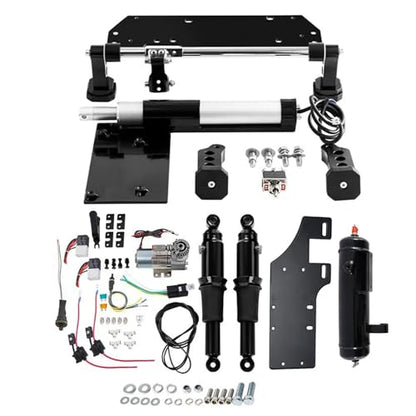 Electric Center Stand/Air Ride Suspension Tank Fits for Harley Touring 2017-2025 Bagger Road King, Road Glide, Street Glide, Electra Glide, Ultra-Classic - color: Electric Center Stand/Air Ride Kits
