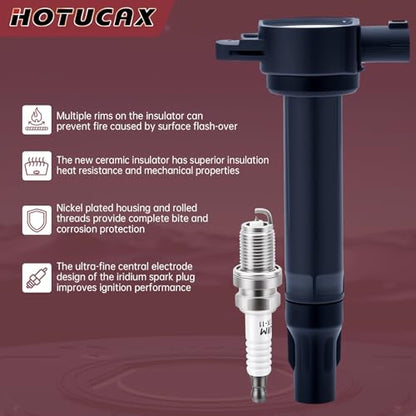 UF589 Ignition Coils & Spark Plugs Tune Up Kit, 4 Pack - size: UF589 & Spark Plugs