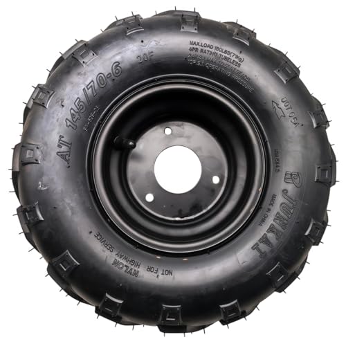 Beeking 145/70-6 left Tires Wheels with Rim For 50cc-80cc ATV Go-Kart.