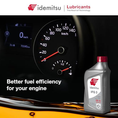 Idemitsu IFG3 0W-16 SP/GF-7B Full Synthetic Motor Oil – 1 Qt, 2 Pack - size: 1 Quart, style: 2 Pack