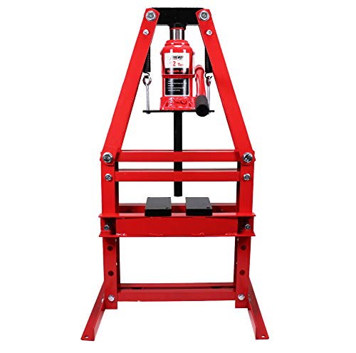 12-Ton Benchtop Hydraulic A-Frame Shop Press with Press Plates