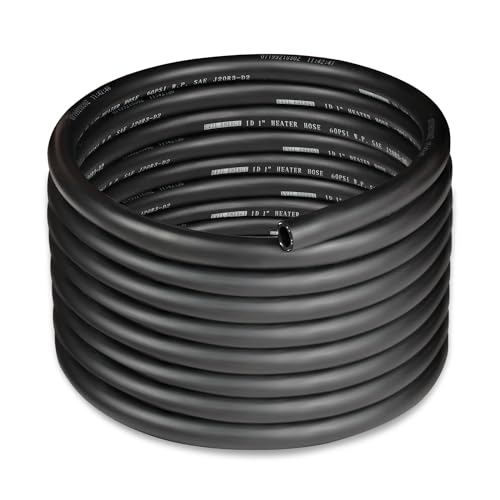 EVIL ENERGY 1" Heater Hose Coolant Radiator Straight 60PSI SAE 20R3 20FT Black - size: 1 20FT