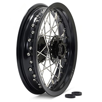 TOFR CNC 12"x2.15" Rear Wheel Rim Hub for Sur-ron Surron Light Bee X LBX - color: Black, size: 12" Rear